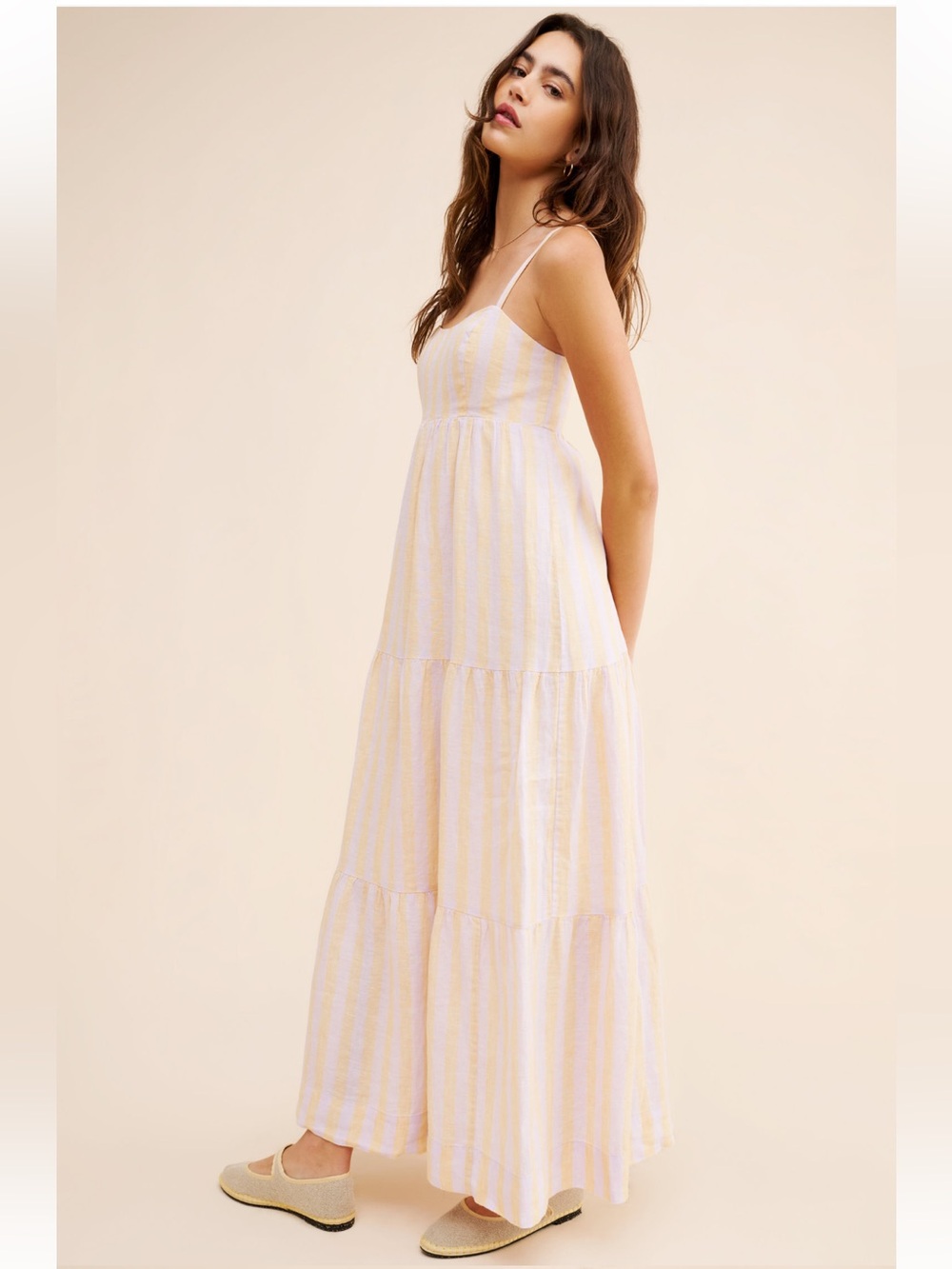 Lilly Pulitzer Javanne Linen Maxi Dress, Opal Island Secret Sz 16